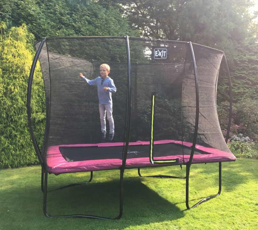 Exit Stahl Trampolin Silhouette | Lime | 244x366 cm