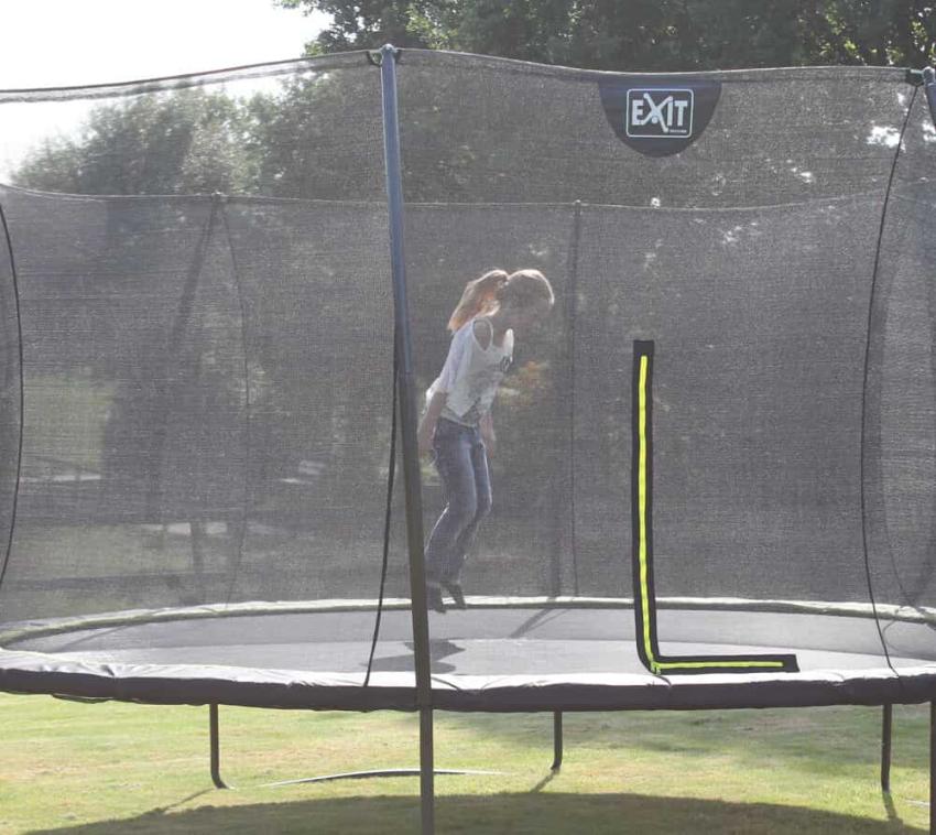 Exit Stahl Trampolin Silhouette | Schwarz | 268 cm Ø 366 cm