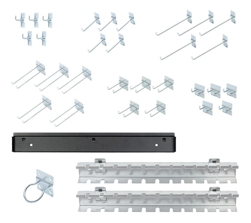 FEISTOS Werkstatteinrichtung | Zubehörset 3 | Lochwand Zubehör | 34 Teile 
