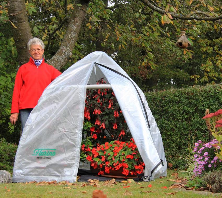 Florino Foliengewächshaus Überwinterung M | Weiß | 150 cm 