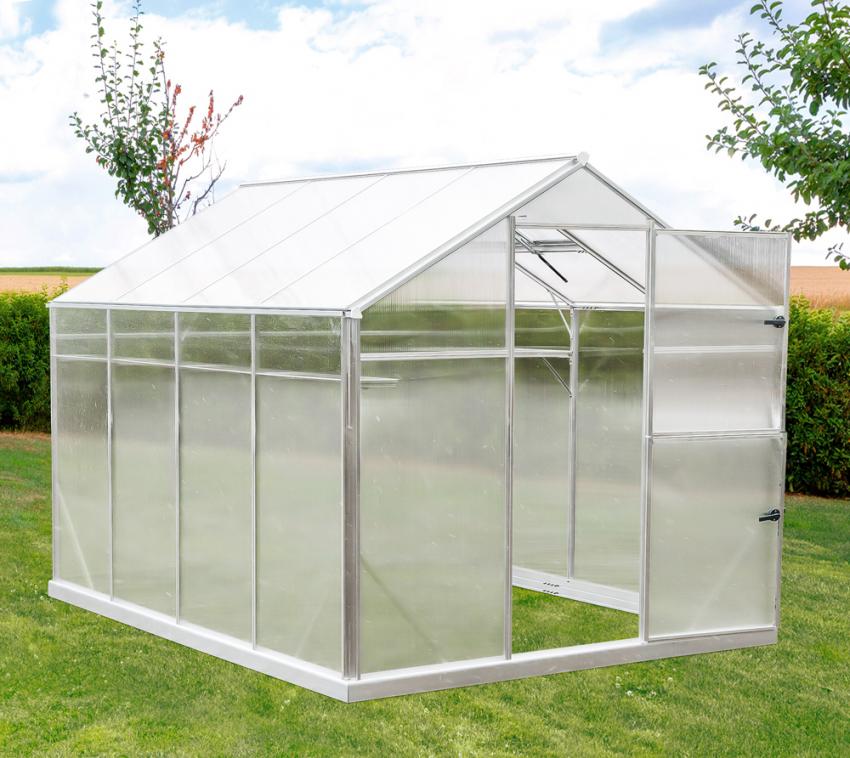 Gampre Gewächshaus Set Sanus L7 | Silber | 290x220x215 cm 