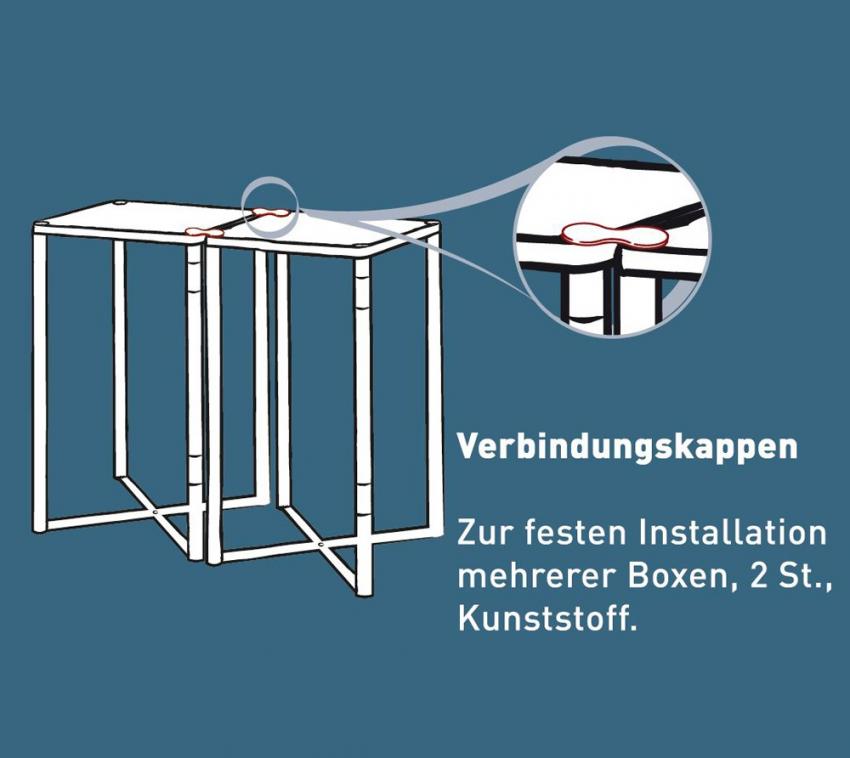 Hide Verbindungskappen und Verbinder für Mülltonnenboxen schwarz 