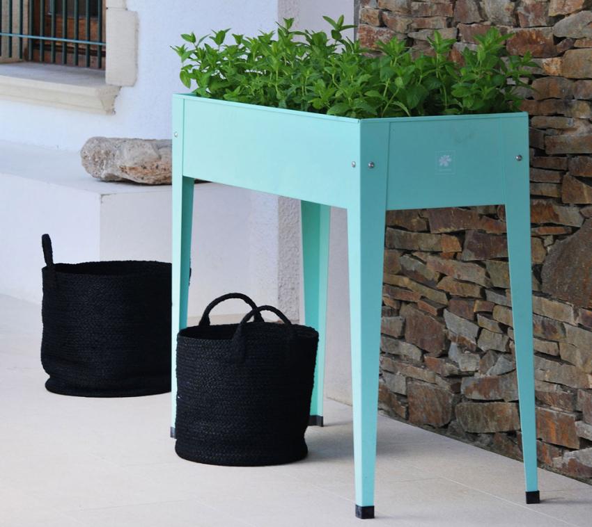Herstera Garden Metall Hochbeet Urban | Mint | 100x40x84 cm 