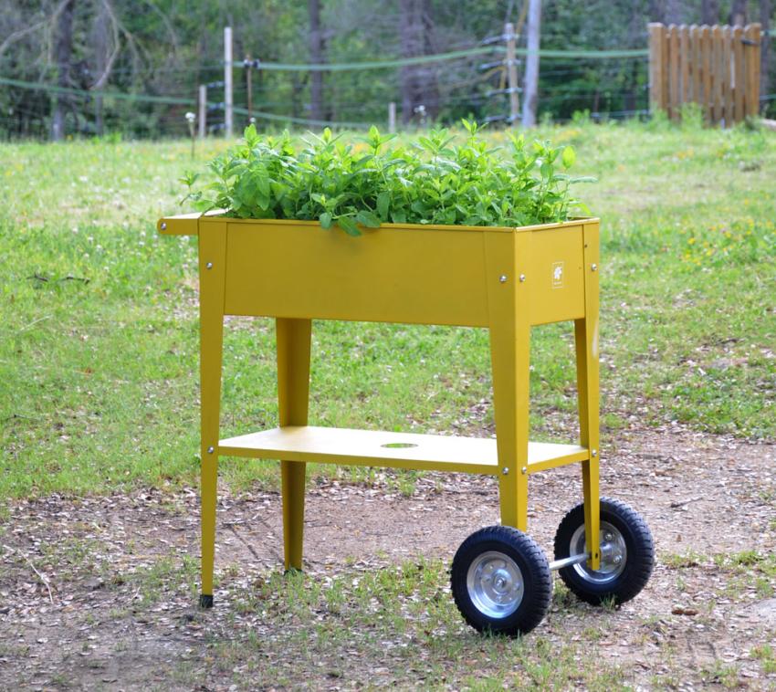 B-WARE Herstera Garden Metall Hochbeet Barcelona | Mustard | 85x50x80 cm 