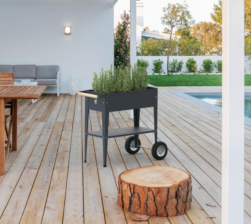 Herstera Garden Metall Hochbeet Barcelona | Anthrazit | 85x50x80 cm 