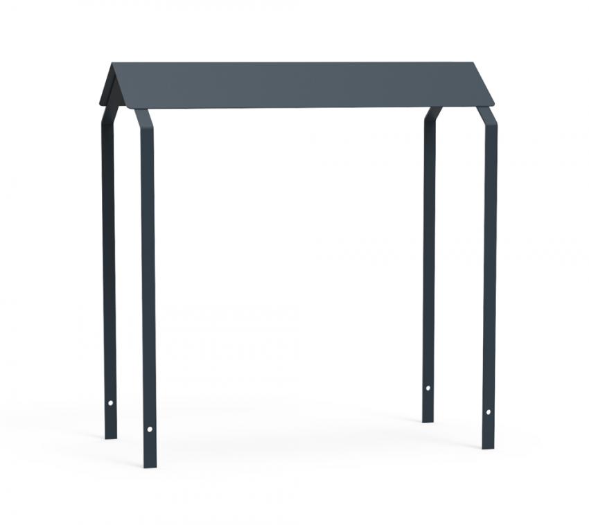 B-WARE Herstera Garden Metall Hochbeet Überdachung Barcelona | Anthrazit | 75x35x80 cm 