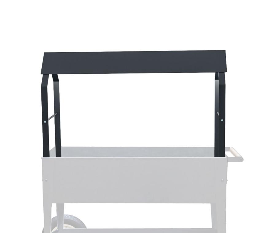 Herstera Garden Metall Hochbeet Überdachung Swivel | Anthrazit | 120x60x93 cm 