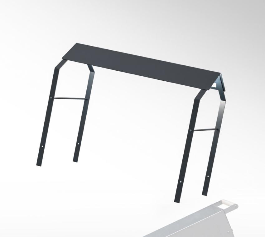 B-WARE Herstera Garden Metall Hochbeet Überdachung Swivel | Schwarz | 120x60x90 cm 
