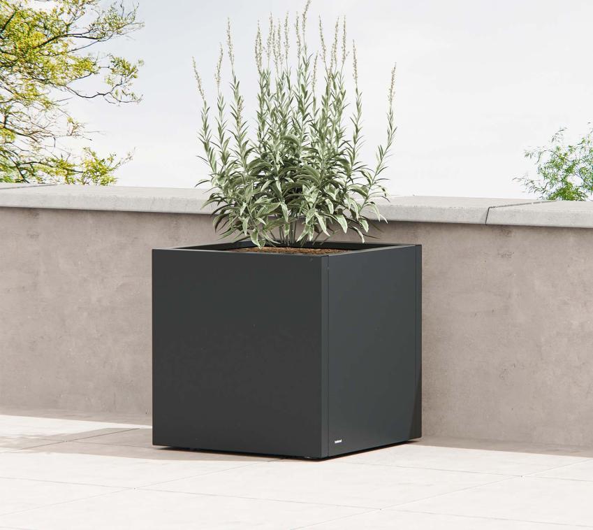 Herstera Garden Cube M | Outdoor Pflanzkübel quadratisch | Anthrazit | 216 L 