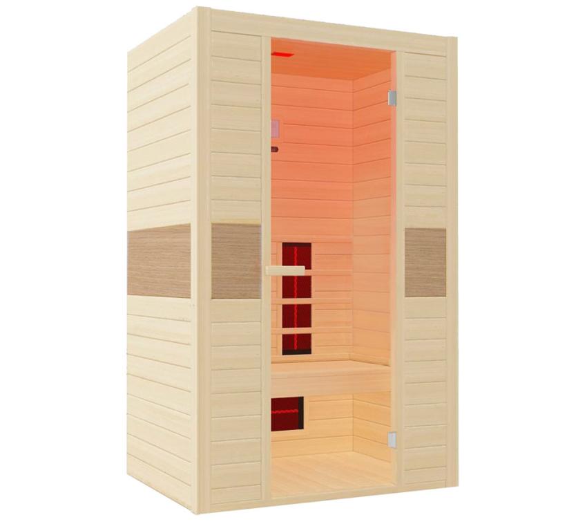 Interline Summer Infrarotkabine Wärmekabine Ruby 2 | Natur | 130x94x190 cm 