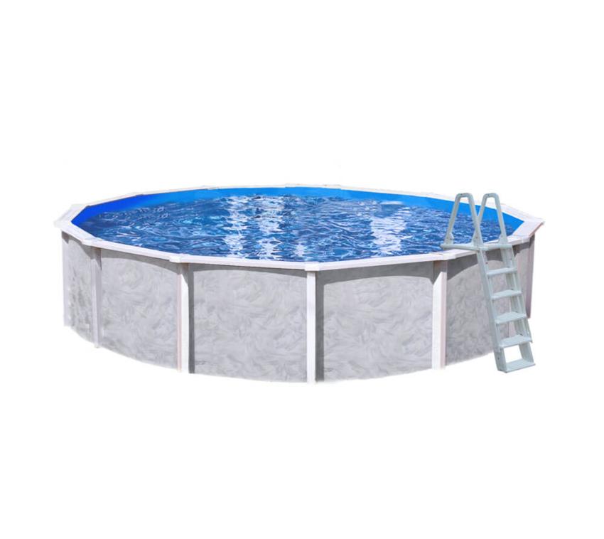 Interline Summer Stahlwandpool Diana Set 2 | Blau | 490x490x132 cm Inkl. Winterabdeckung