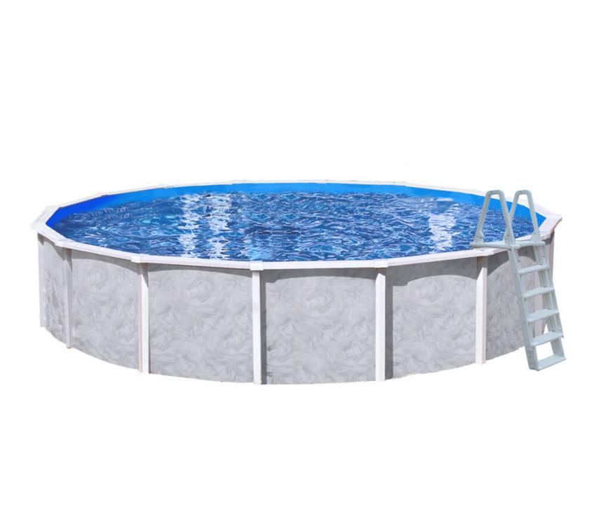 Interline Summer Holz Schwimmbad Diana Set 2 | Blau | 550x550x132 cm Inkl. Winterabdeckung