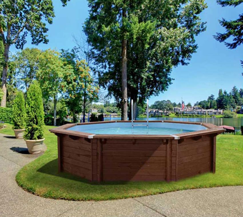 Interline Summer Schwimmbad Holzpool Bali Ø355x116 cm Basic Set Basic Set