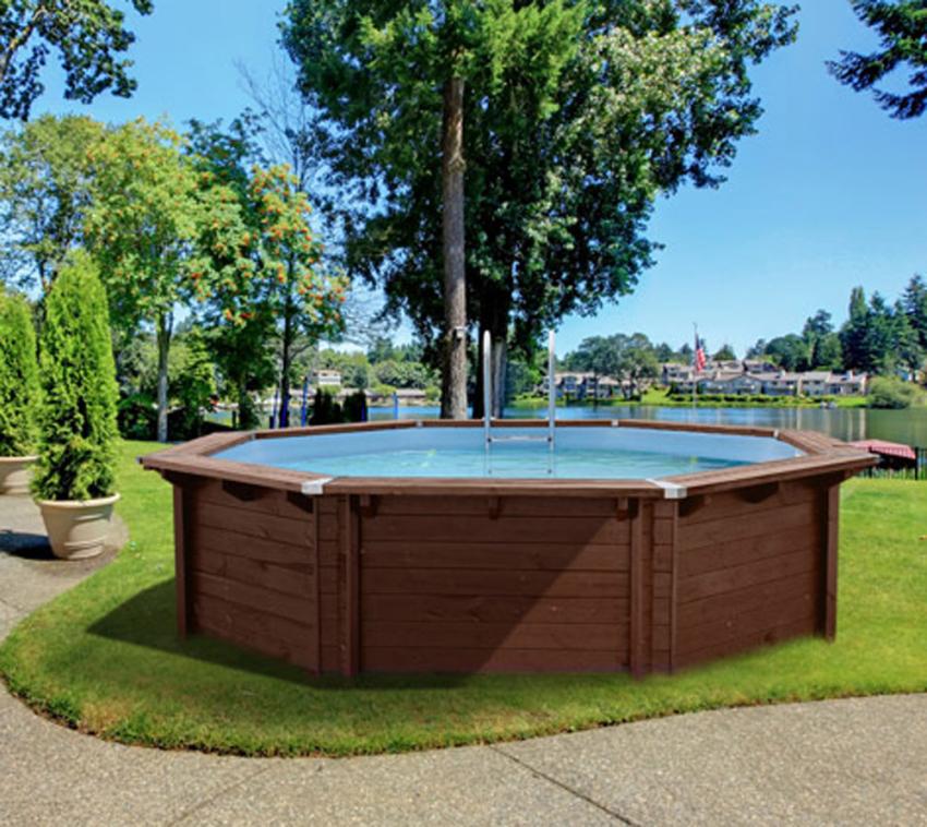 Interline Schwimmbad Holzpool Bali Ø530 cm Basic Set 