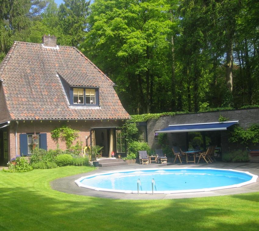 Interline Summer Stahl Schwimmbad Sunlake Set 2 | Blau | 360x360x132 cm inkl. Winterabdeckung