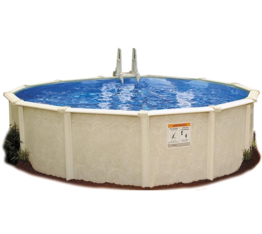 Interline Summer Stahl Schwimmbad Sunlake Set 3 | Blau | 460x460x132 cm Inkl. 5 teiliges Zubehörpaket und Winterabdeckung