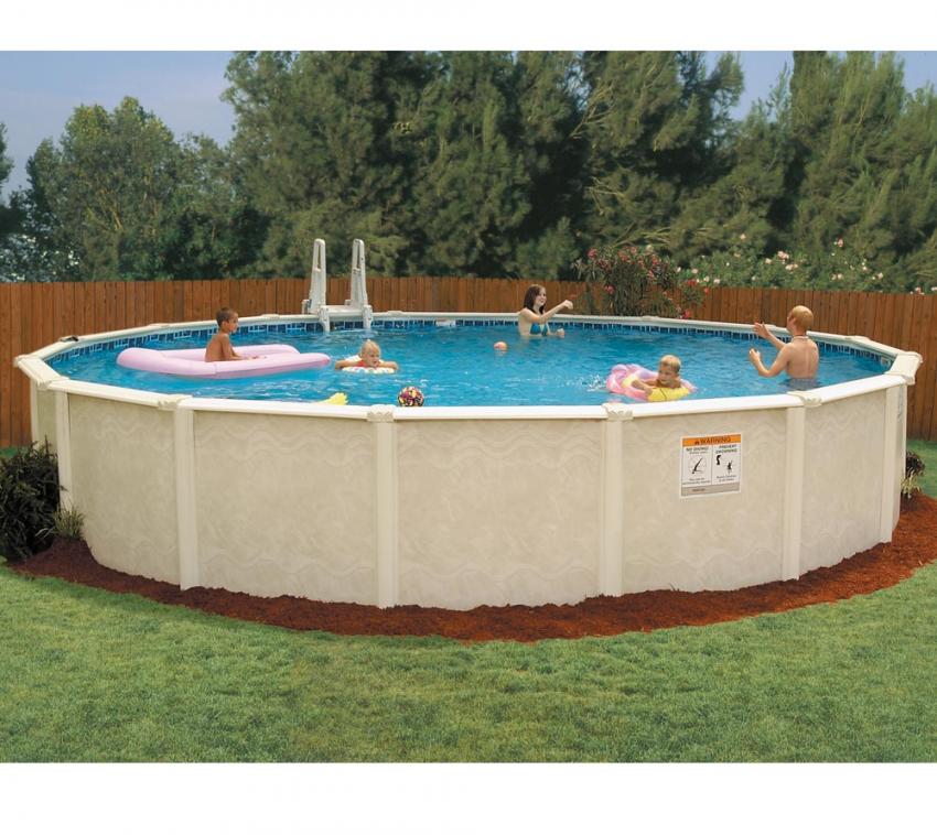 Interline Summer Stahl Schwimmbad Sunlake Set 1 weiß Ø550x132 cm Basic Set