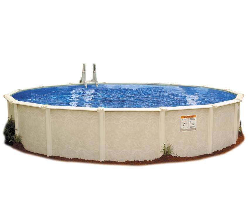 Interline Summer Stahl Schwimmbad Sunlake Set 3 | Weiß | 550x550x132 cm Inkl. 5 teiliges Zubehörpaket und Winterabdeckung