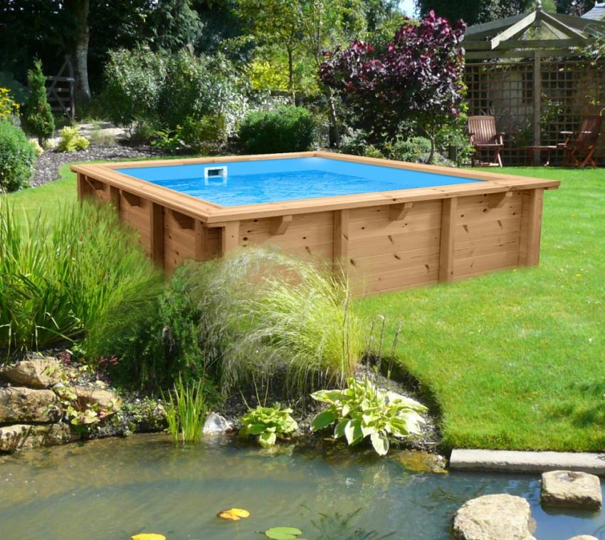 Interline Summer Holz Schwimmbad Bali Basic Set natur 210x210x78 cm 