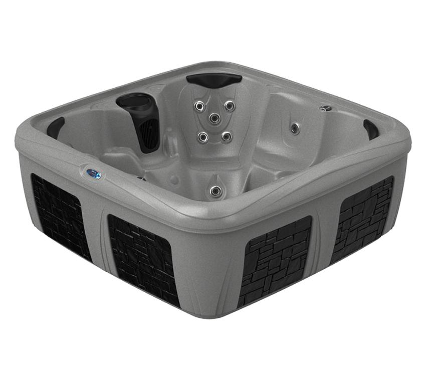 Interline Summer Outdoor Whirlpool Big EZ Mystic Diamond | Schwarz, Grau | 208x208x81 cm 
