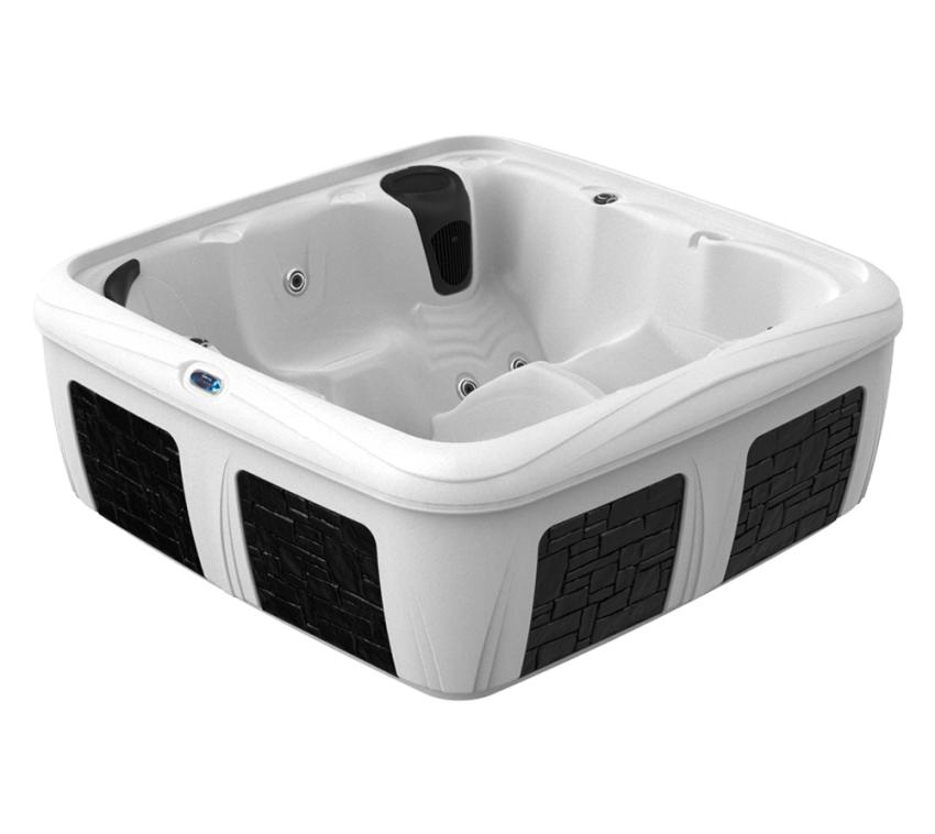 Interline Summer Outdoor Whirlpool Odyssey White Diamand | Schwarz | 208x208x81 cm 