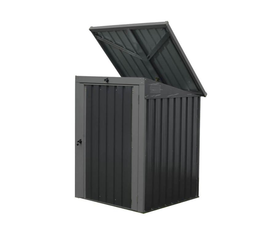 B-WARE Westmann Stahl Mülltonnenbox und Gerätebox | Anthrazit | 101x104x134 cm 