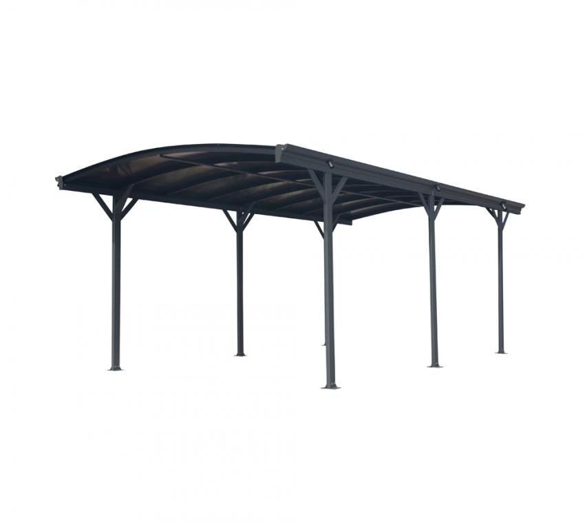 Westmann Aluminium Runddach Carport Bergen | Anthrazit | 505x300x220 cm 