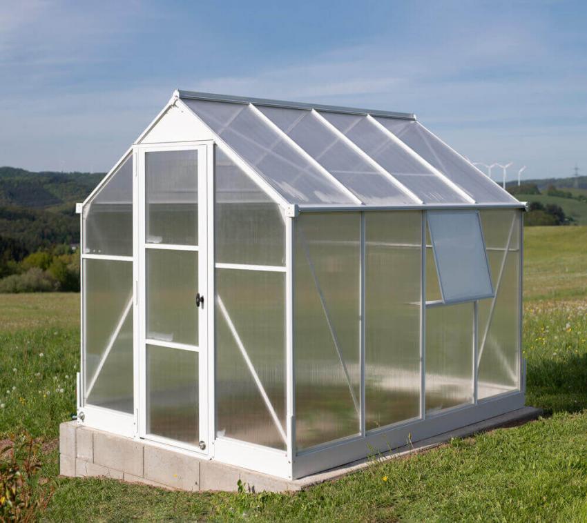 Westmann Aluminium Gewächshaus Dorado | Weiß | 252x190x214 cm 