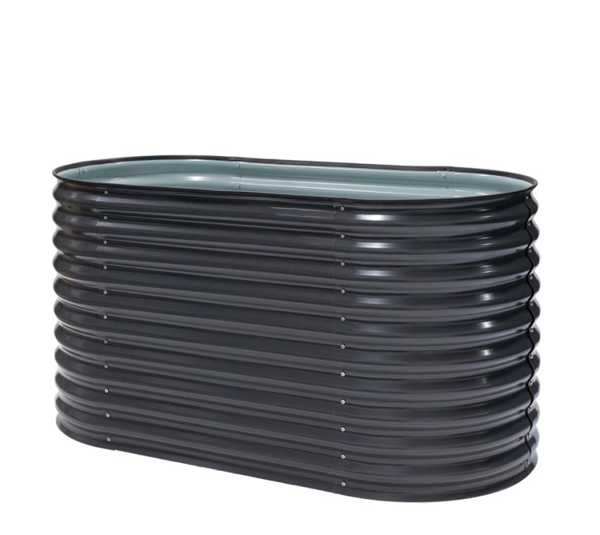 B-WARE Westmann Grow Faster S | kleines Hochbeet aus Wellblech | Anthrazit  