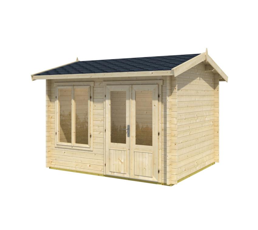 Lasita Maja Holz Gartenhaus Alex | Natur | 308x340x245 cm Natur