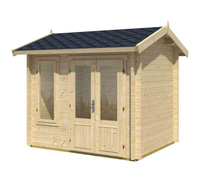 Lasita Maja Holz Gartenhaus Alex Mini | 290 cm | Lichtgrau