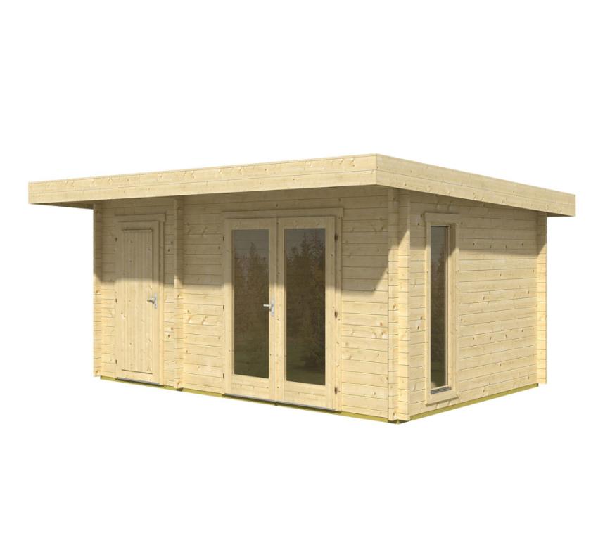 Lasita Maja Holz Gartenhaus Chameleon | 510x410 cm | Natur