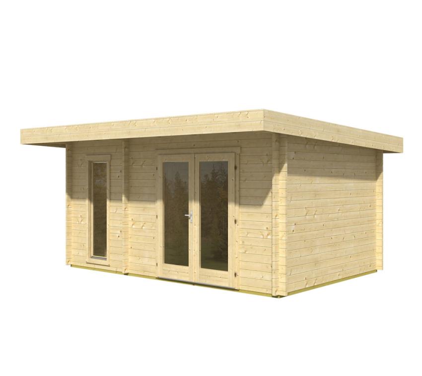 Lasita Maja Holz Gartenhaus Chameleon | 510 cm | Lichtgrau