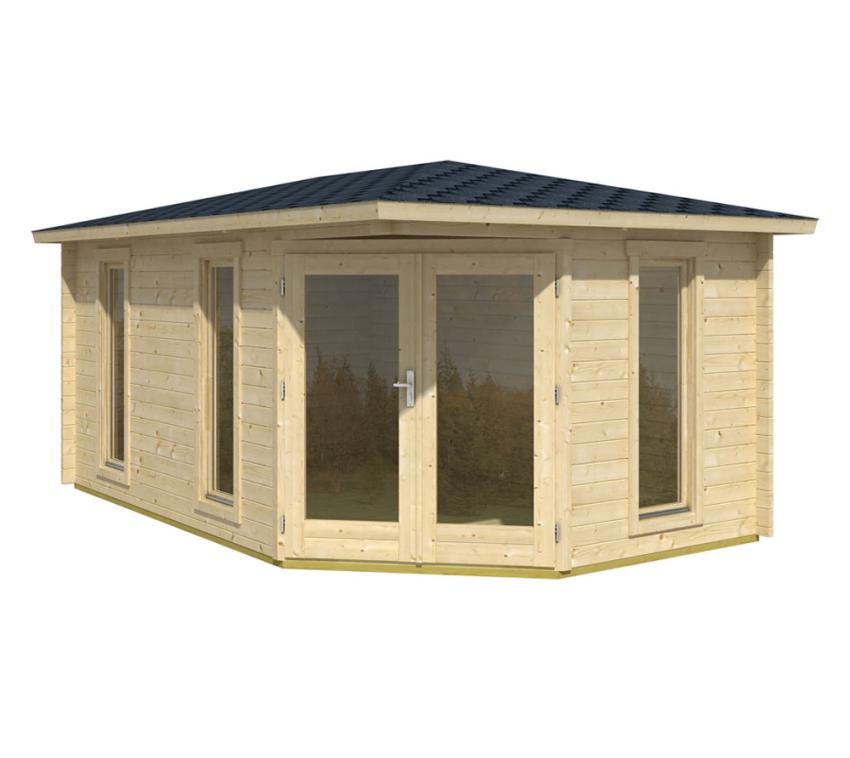 Lasita Maja Holz Gartenhaus Edinburgh 2 | 245 cm | Natur