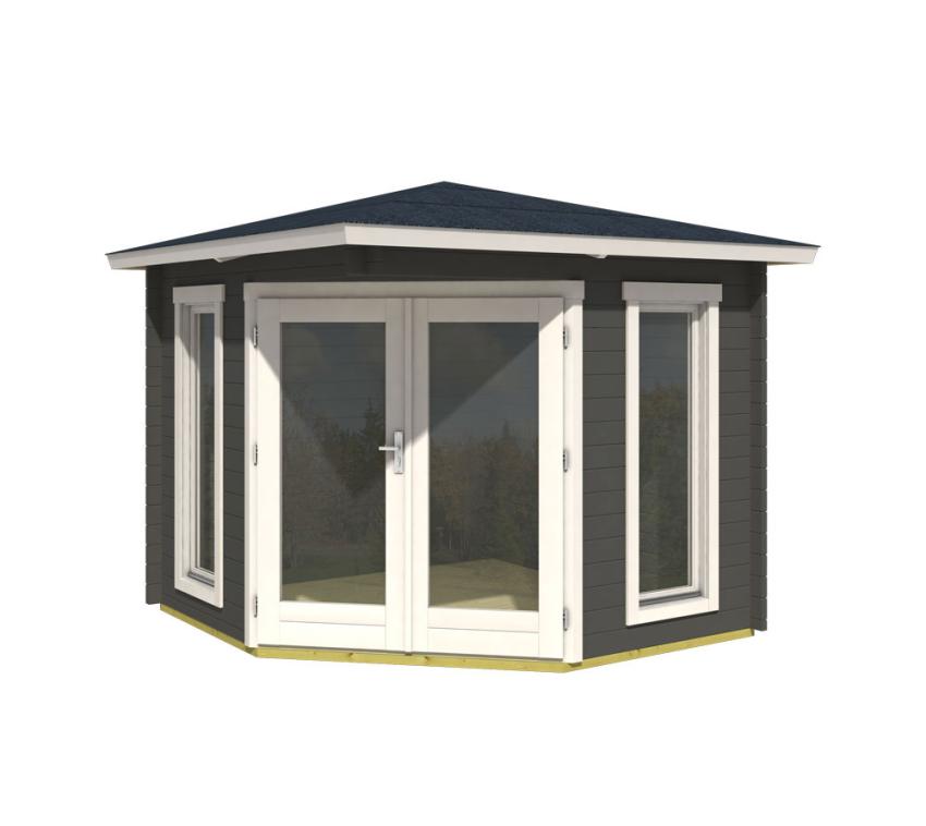 Lasita Maja Holz Gartenhaus Oban 40 | 300x282x256 cm | Carbongrau