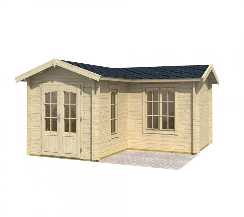 Lasita Maja Holz Gartenhaus Porthsmouth 44 450x448x245 cm Natur