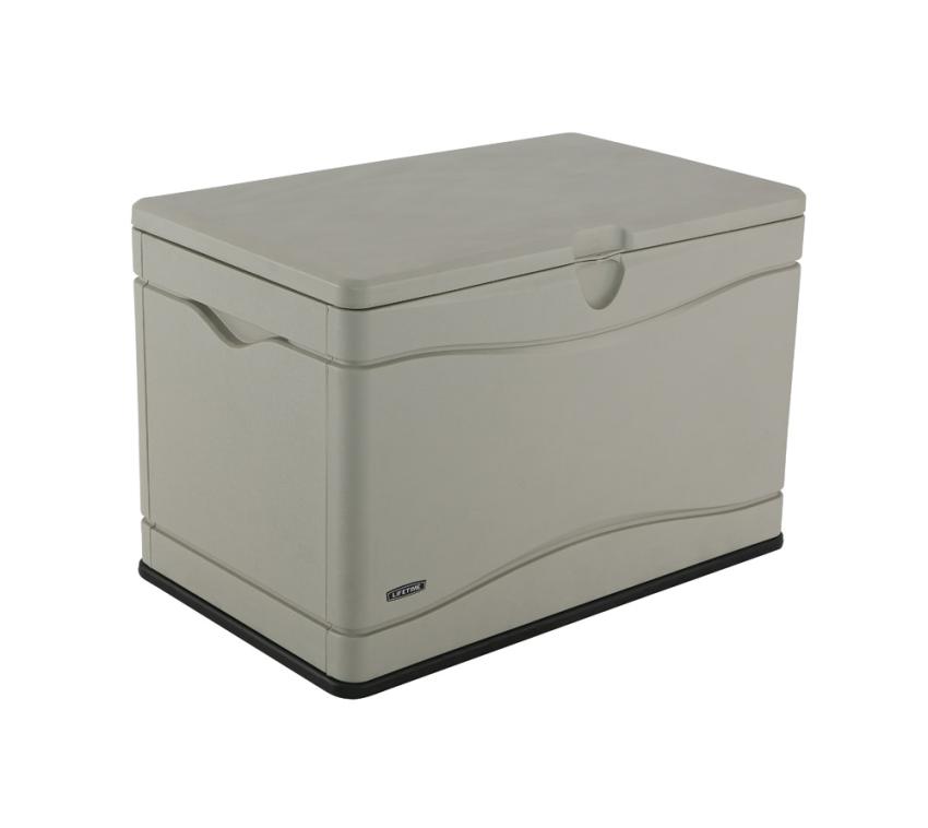 B-WARE Lifetime Kunststoff Kissen Aufbewahrungsbox Beach 300 Liter | Lichtgrau | 99x61x66 cm 