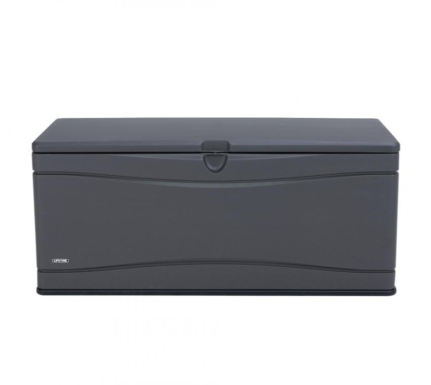 B-WARE Lifetime Kunststoff Kissen Aufbewahrungsbox 495 Liter | Carbongrau | 61x153x68 cm 