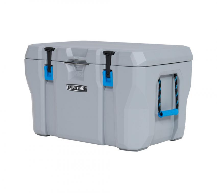B-WARE Lifetime Kunststoff Kühlbox Premium 73 Liter | Grau | 47x76x47 cm 