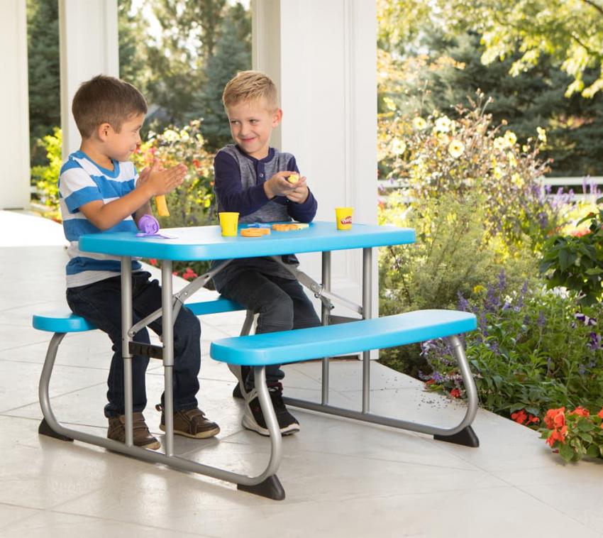 Lifetime Kunststoff Picknicktisch Kinder blau 