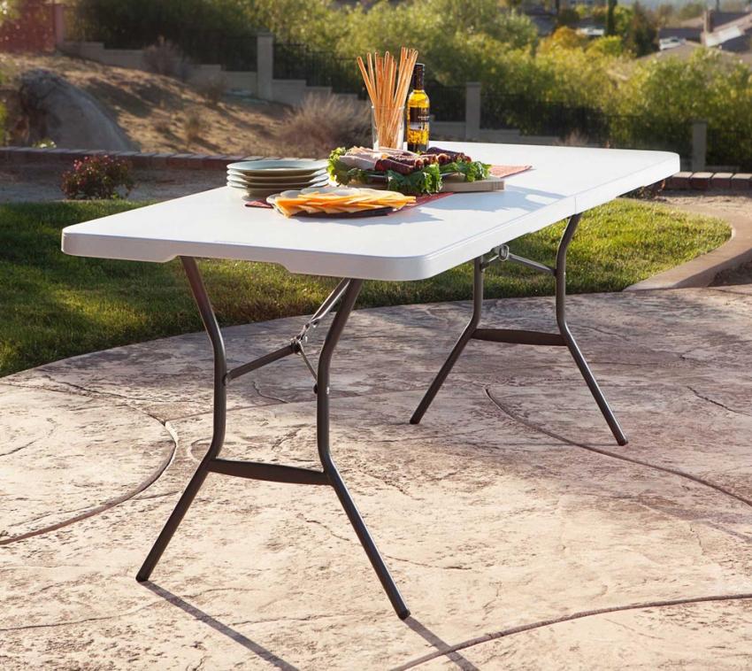 Lifetime Kunststoff Klapptisch Camping | Weiß | 182x76x74 cm 