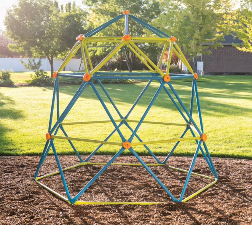 Lifetime Stahl Klettergerüst Geodome | Klettergerüst Garten | Blau/Lime | Ø 238x223 cm 