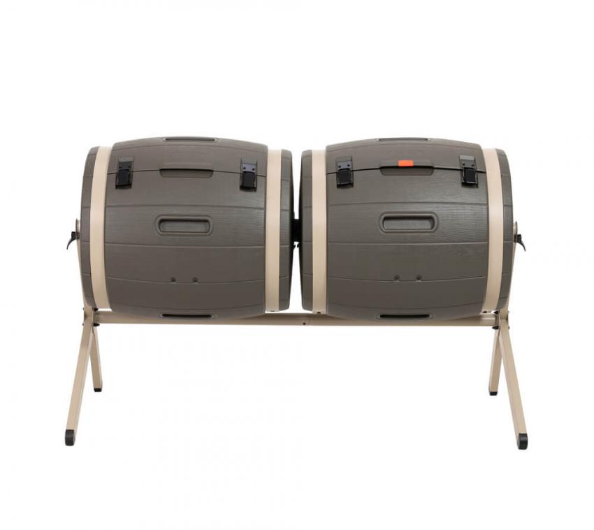 Lifetime Kunststoff Trommelkomposter Fass braun 380 Liter 