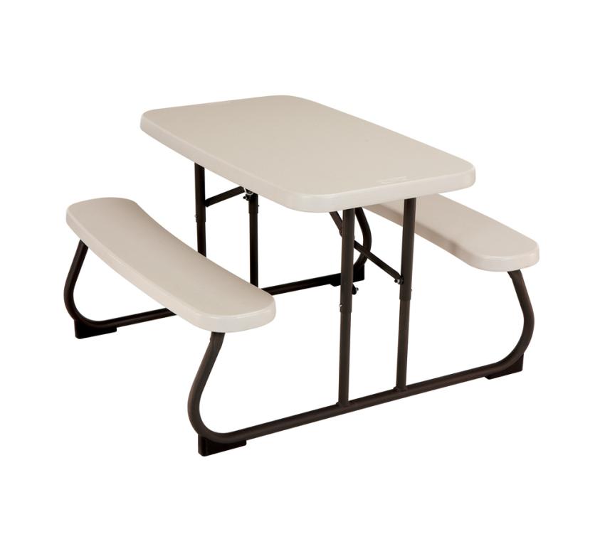 B-WARE Lifetime Kunststoff Tisch für Kinder | Lichtgrau | 83x90x54 cm 