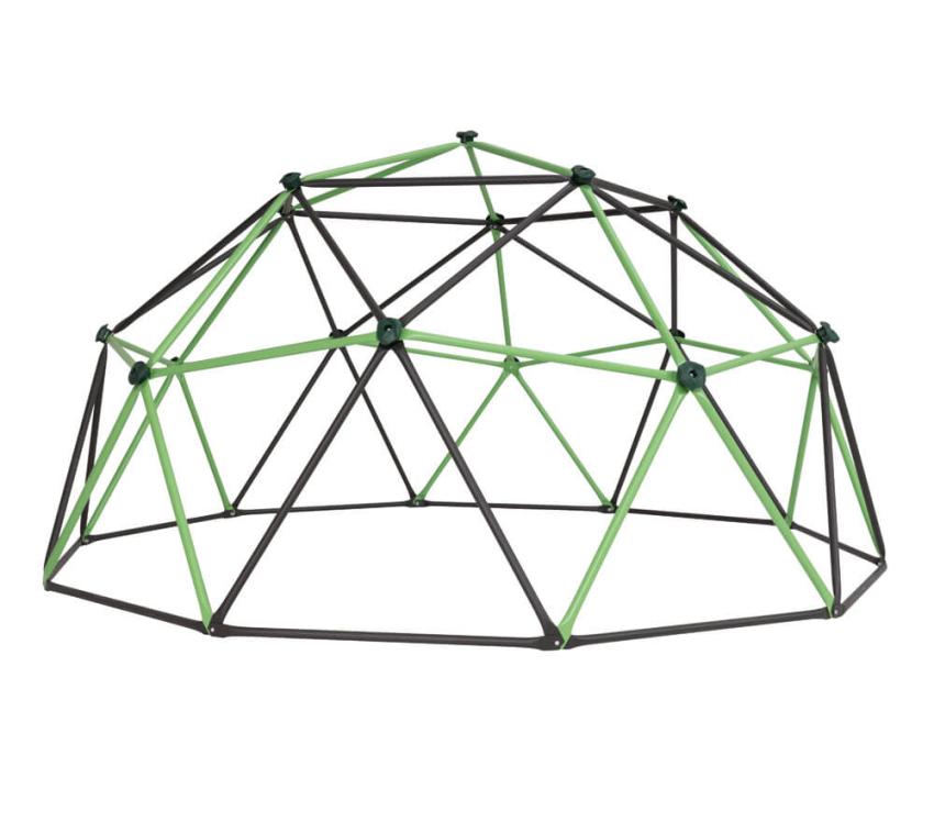 B-WARE Lifetime Stahl Klettergerüst Geodome | Klettergerüst Garten | Blau/Lime | Ø 335x223 cm 