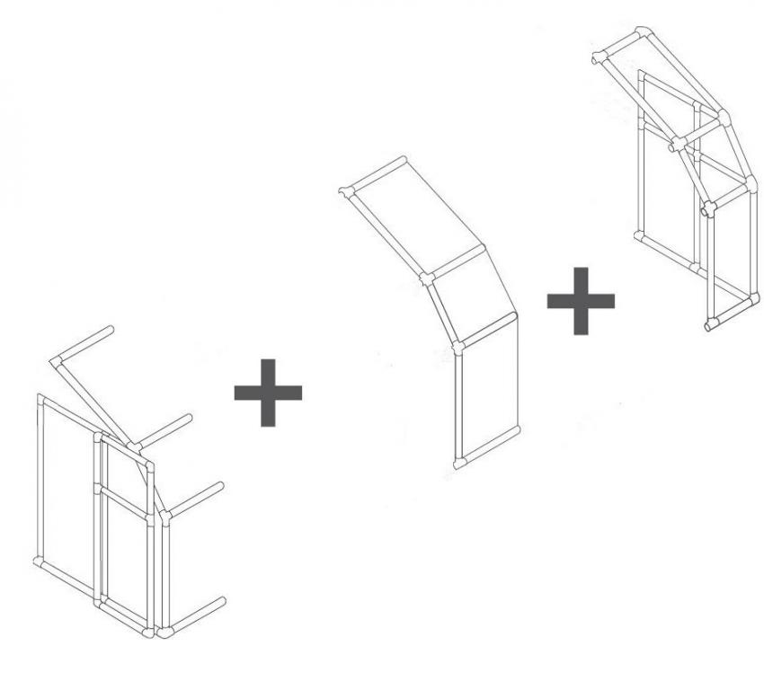 B-WARE Rion Erweiterung Anlehngewächshaus Sun Room 40 | Weiß | 257x62x267 cm 