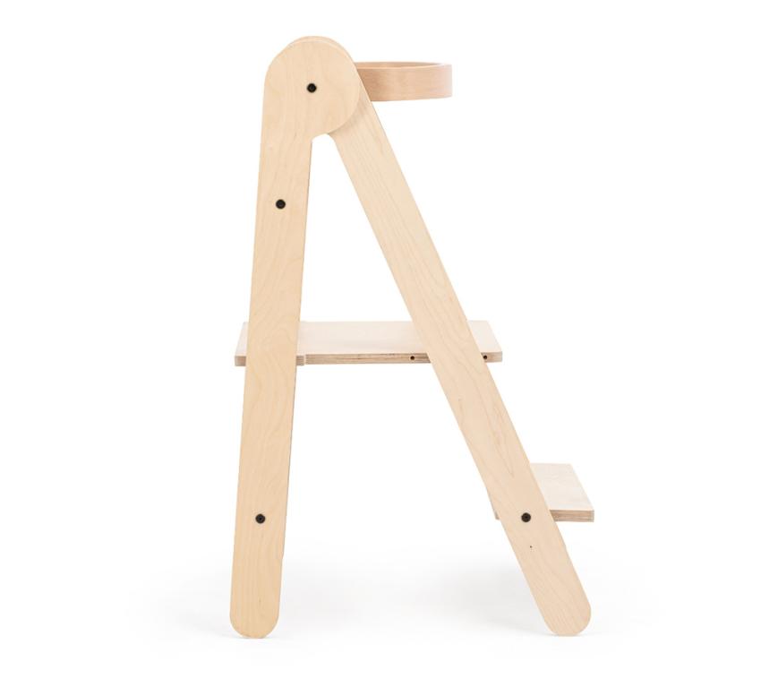 B-WARE MamaToyz Holz Lernturm Fold | Natur | 56x50x90 cm 