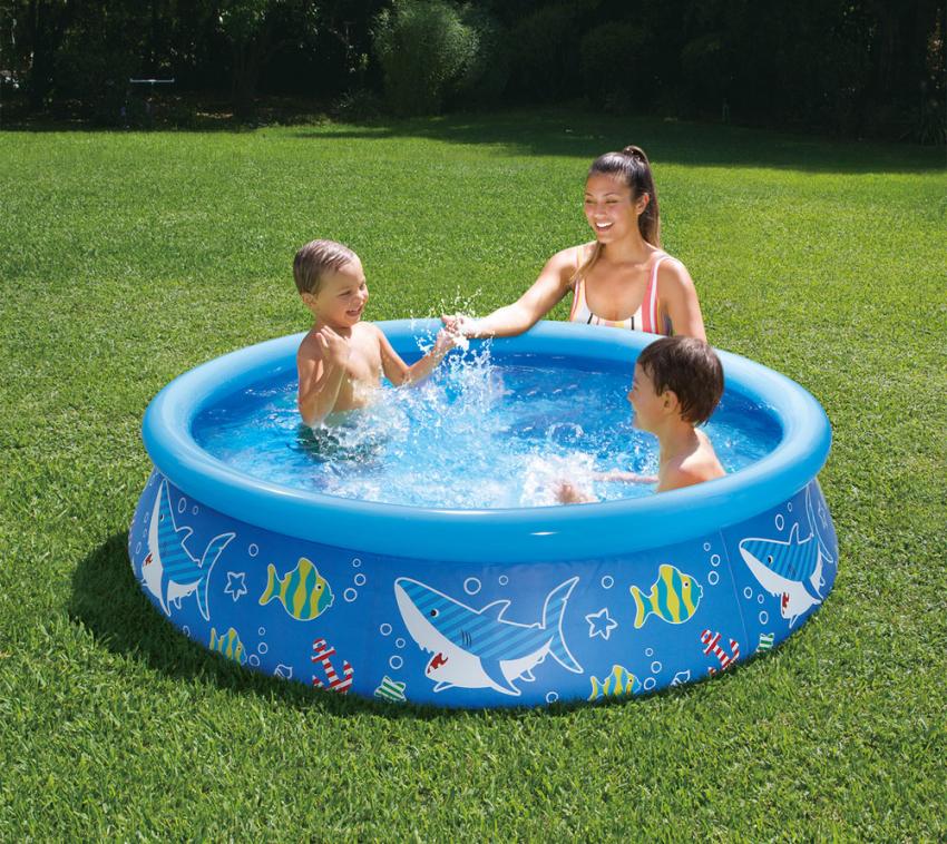 Summer Waves Planschbecken Kinder Quick Up Pool | Blau | 38 cm 