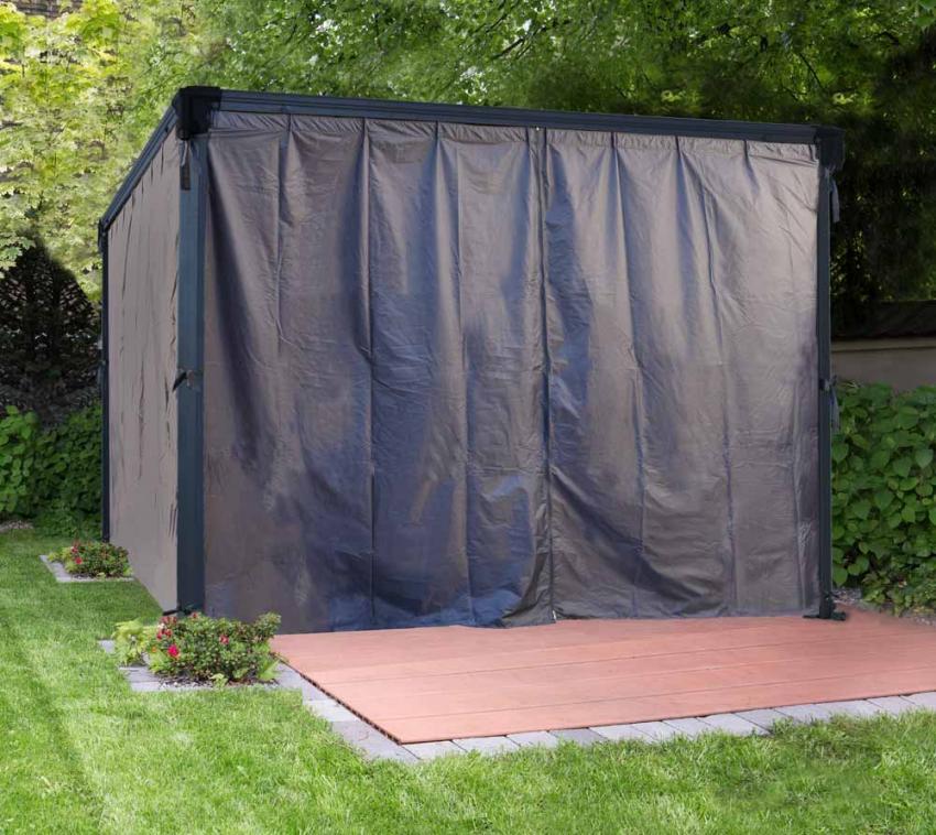 Palram - Canopia Polyester Vorhänge für Pavillon Palermo | Grau 