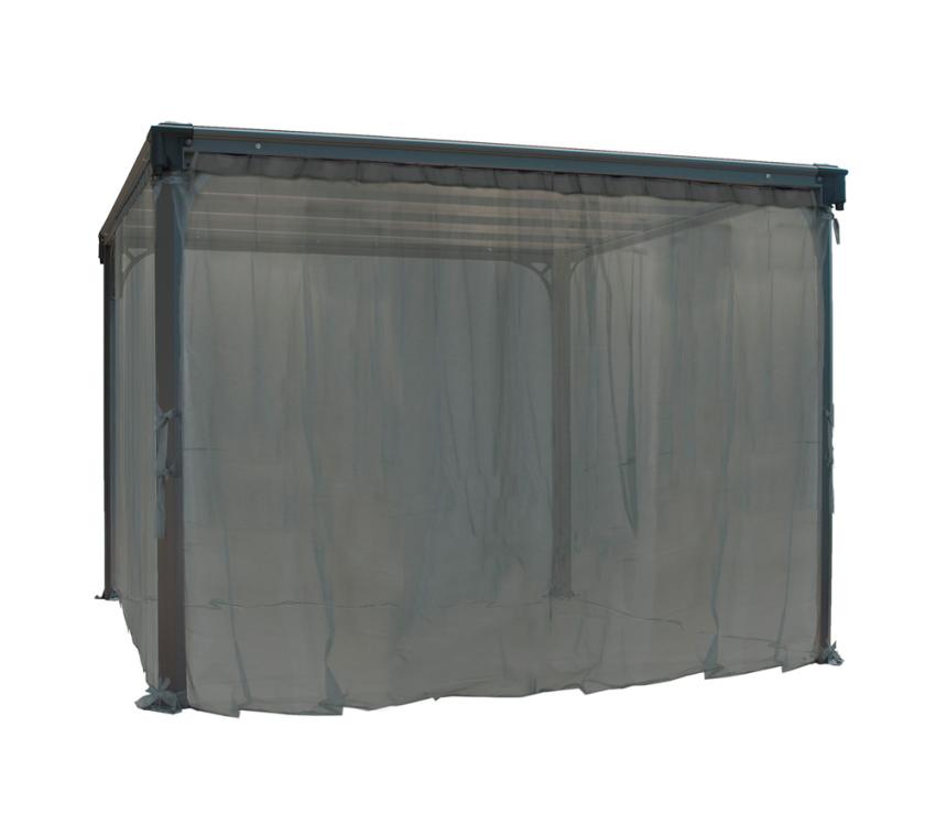Palram - Canopia Polyester Moskitonetz für Pavillon Palermo | Anthrazit 